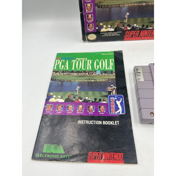 PGA Tour Golf Super Nintendo SNES Complete with Manual VTG Video Game - Picture 5 of 14